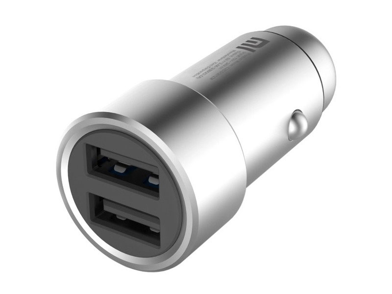 XIAOMI Ładowarka samochodowa MI Silver 2xUSB