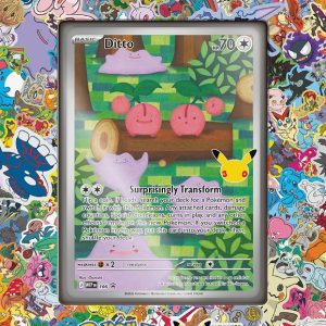 Karta promo Ditto w akrylowej ramce z kolekcji Pokémon 30th Celebration Ditto Premium Collection